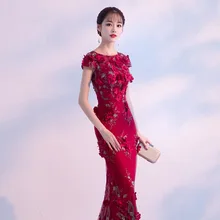 Вечернее платье длинное торжественное платье с o-образным вырезом элегантное платье русалки милое классическое вечернее платье с цветочным принтом размера плюс Robe De Soiree