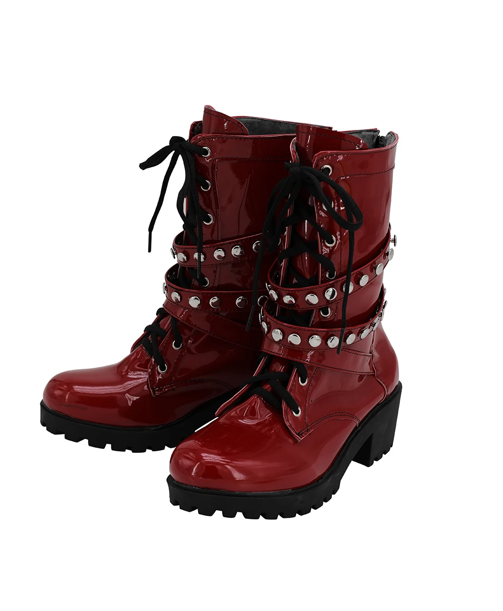 Hypnosis Mic Division Rap Battle Jyushi Aimono Cosplay Boots Red Shoes (5)