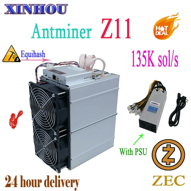 Asic Equihash Miner Antminer Z11 135k Sol/s ZCASH Miner Mining ZEC ZEN лучше Z9 z9 mini S9 S11 T15 S15 S17 B7 T3 A9 M10 M3