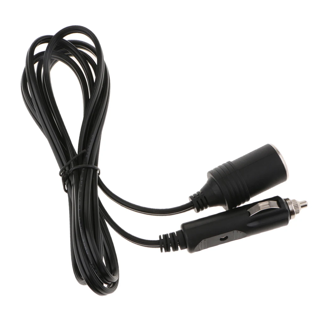 12VDC Car Cigarette Lighter Adapter Extension Cable Cord Lead Socket Plug