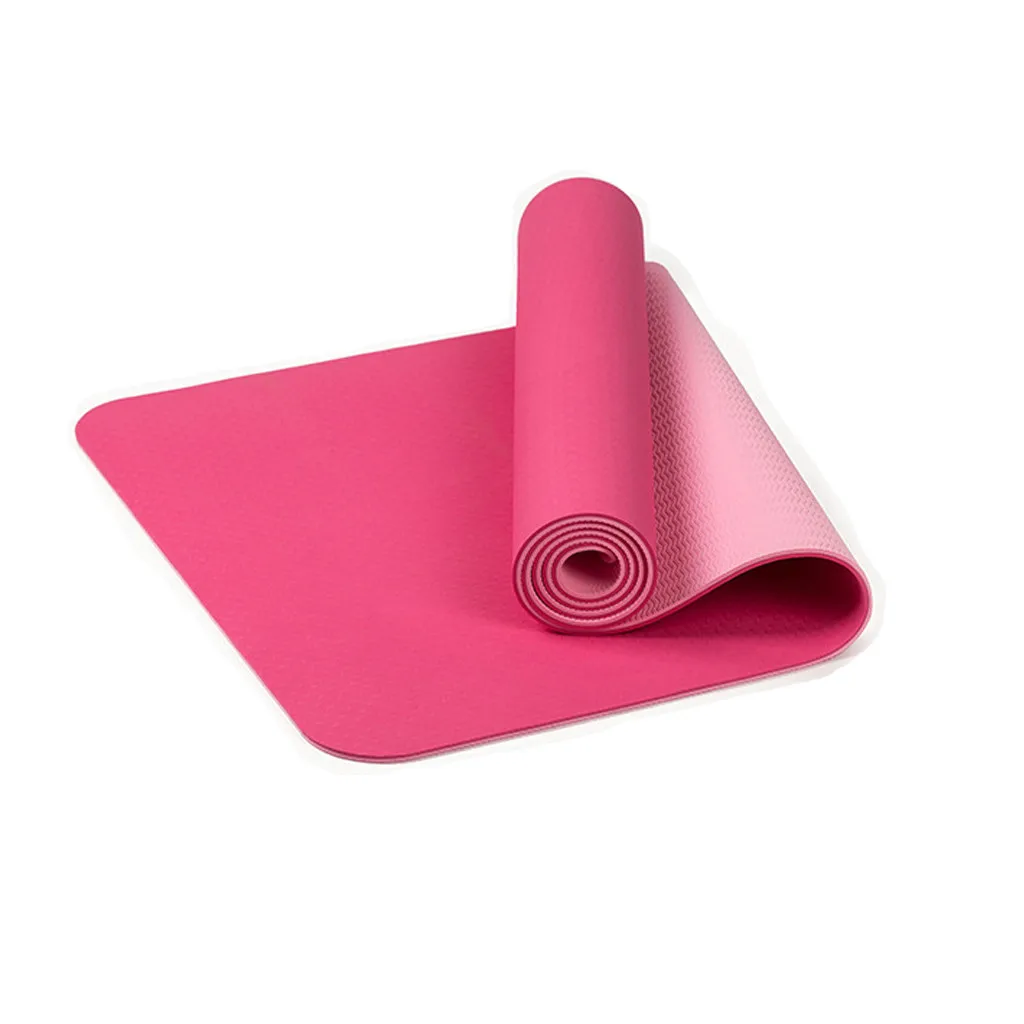 Yoga Accessories Yoga Mat Classic Pro Yoga Mat TPE Eco Friendly Non Slip Fitness Exercise Mat 183 x 61 x 0.6 cm 5 Color - Цвет: D
