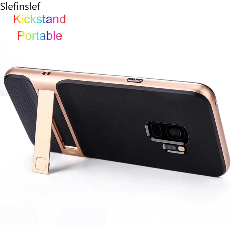 Чехол накладка для телефона Samsung Galaxy S9/S9 Plus чехлы с 3D подставкой силиконовый