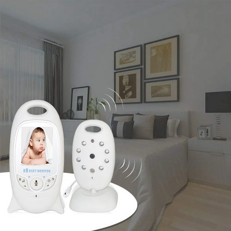VB601 видео детский монитор камера безопасности 2 способа ночного видения инфракрасный Светодиодный контроль температуры и 8 колыбельных мульти