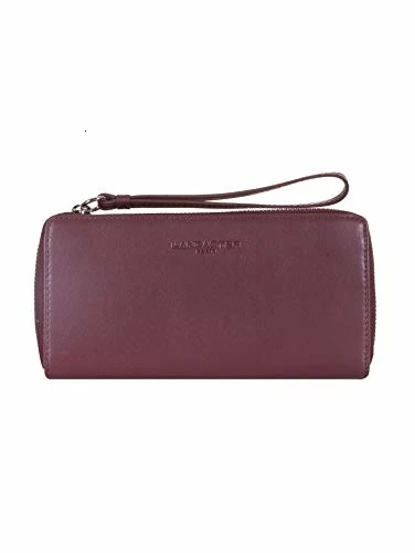 Lancaster Portafoglio Garance Donna, Chiusura Zip, Pelle, Bordeaux, 19 X A 10 X P 3