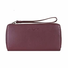 Lancaster Portafoglio Garance Donna, Chiusura Zip, Pelle, Bordeaux, 19 X A 10 X P 3