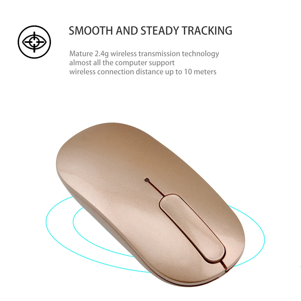 CHYI Rechargeable Bluetooth 4.0 Wireless Mouse Silent Touch Roller Optical Computer Mice Ultra Thin PC Mause For Macbook PC