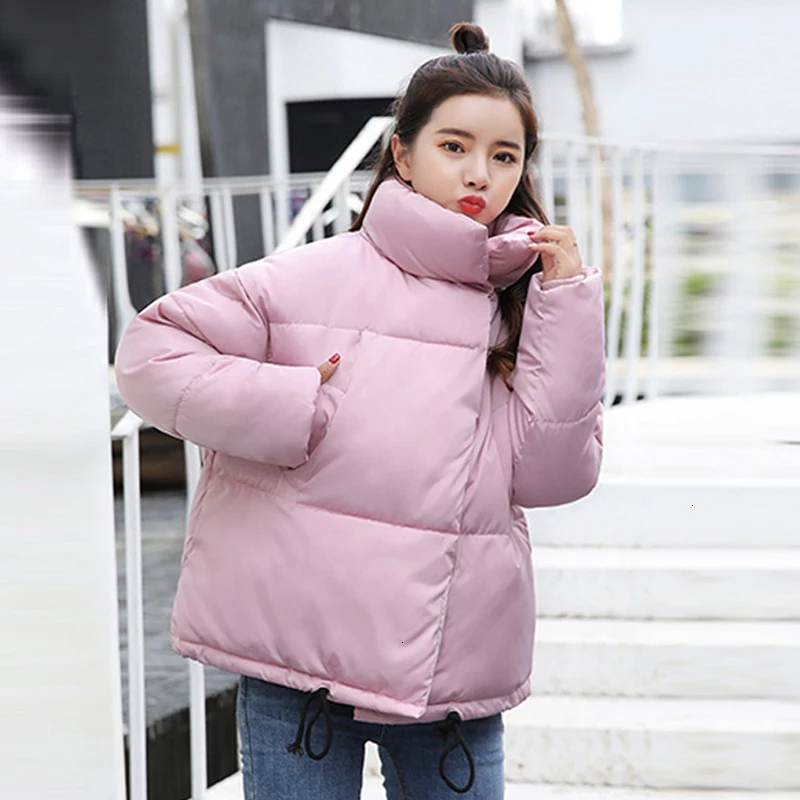 2019 Stand Hard Winter Jackets Women Breasted Buttons Padded Walker Reef Female Short Parka Mujer Invierno _ AliExpress Mobile