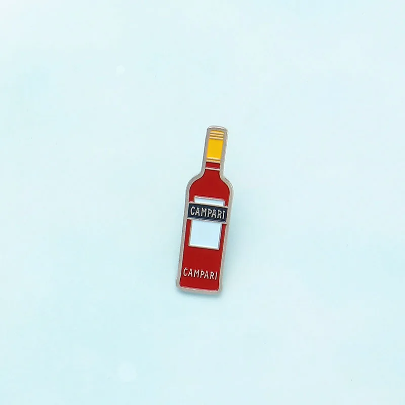 Эмалированные булавки Campari в виде ликера красная мини брошь значок на лацкан из