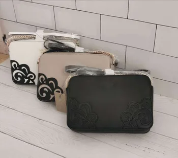 

2020 New Cases Shoulder Messenger Bags Chain Small Package Pattern Flowers Women's Bags Solid Color