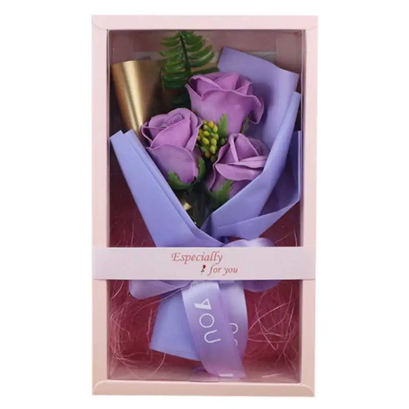 Роза цветок с подарочной коробкой на день рождения, свадьбу, вечеринку, Роза для ванны, мыло для тела, цветок, подарок на день Святого Валентина, Лучший Букет роз - Цвет: Z