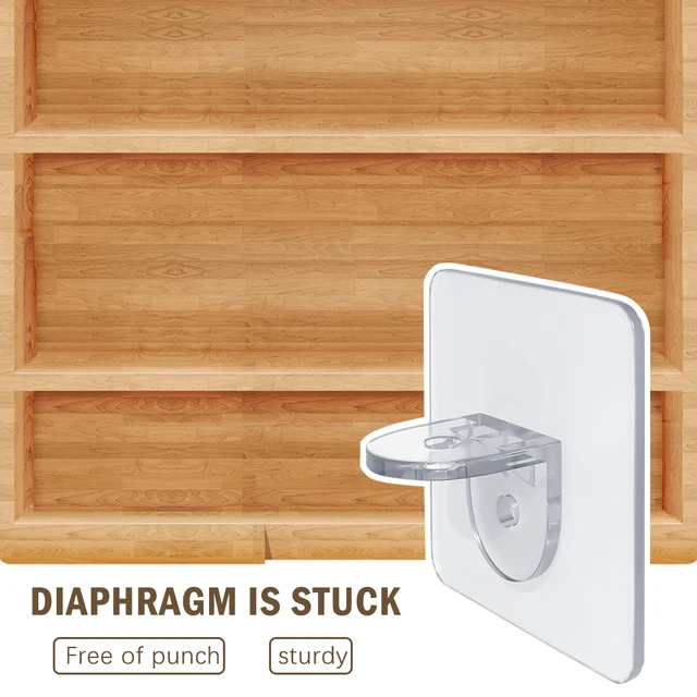 20/10/5Db Polc Tartó Ragasztócsapok Műanyag Szekrény Klipek Fali Fogas Konyhai Fürdőszobai Kiegészítőkhöz - Image 4