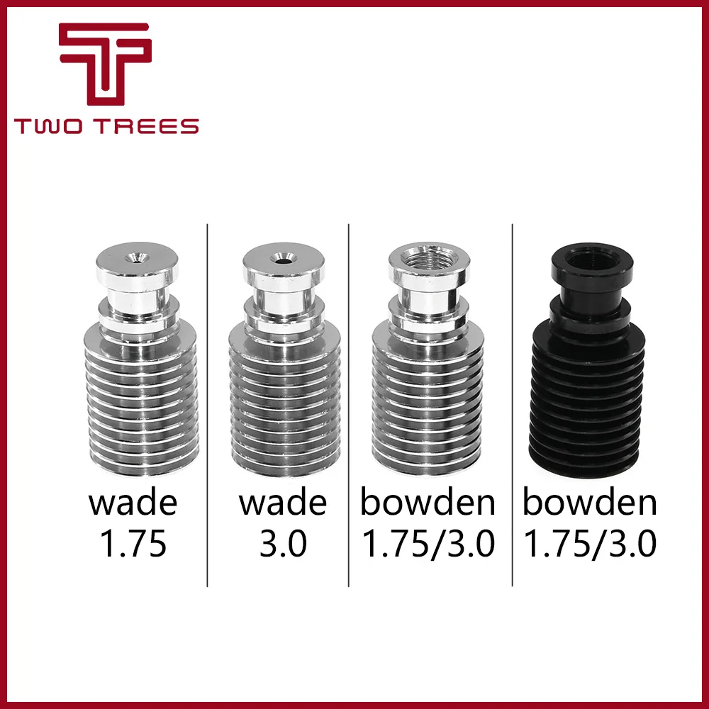 Newest Improved Heatsink Direct Filament for 1.75mm and 3.0mm 3D V6 J-head Wade Extruder 3D Printer Accessories Short distance (4)