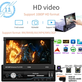 

1 Din Android Car Radio Car Multimedia Player GPS Navigation Wifi Auto MP5 Bluetooth USB FM Audio stereo Bluetooth USB FM