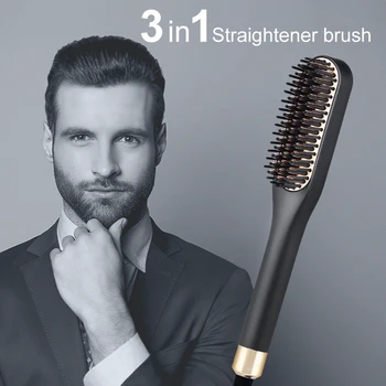 

Beard Straightener Comb Faster Anti-Scald Beard Brush Upgraded Hair Straightener Brush For Fashion Mens Heated Beard Comb