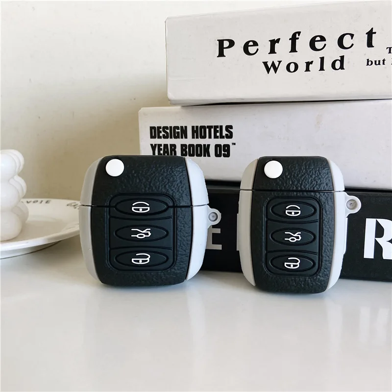 Cartoon Cute car key Case For Apple Airpods Pro case Silicone