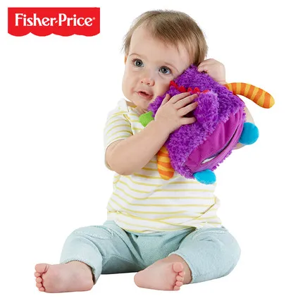 Fisher Price оригинальная детская музыкальная шкатулка, игрушки для детей 0-12 месяцев, хихиканье, рычание, монстр, Обучающие сенсорные игрушки для младенцев, Brinquedos