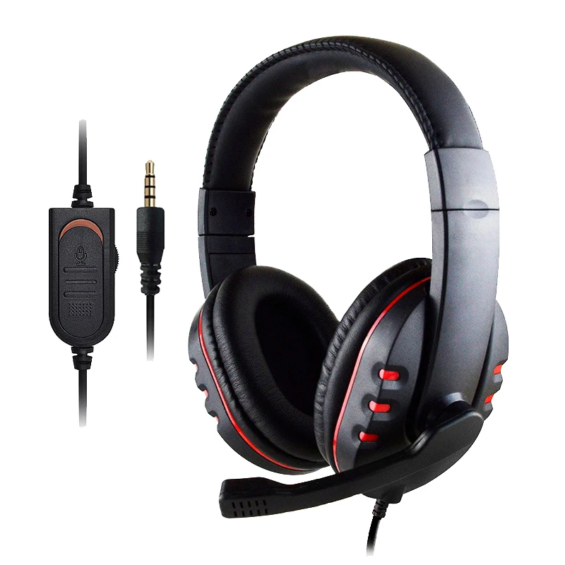3 5mm Wired Gaming Headset Stereo Surround Headphone for PS4 One with Mic