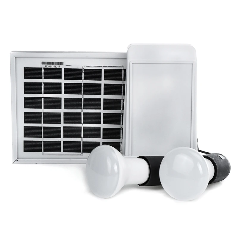 

2200mAH Portable Solar Generator Solar System Power Supply Energy Storage Alternative Energy Generators with 2pcs LED Bulb