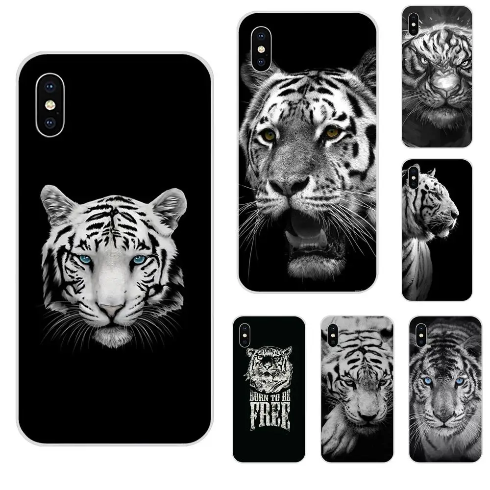 Black And White Tiger Fiercely Angry For Xiaomi Mi3 Mi4 Mi4C Mi4i Mi5 Mi 5S 5X 6 6X 8 SE Pro Lite A1 Max Mix 2 Note 3 4 | Мобильные