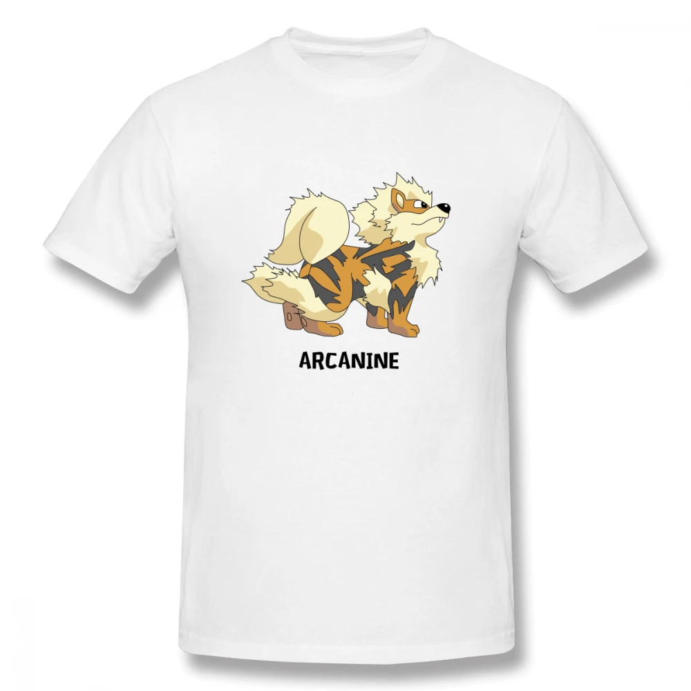 

2019 Men's Basic Short Sleeve T-Shirt 3D Print t shirt Pokemon Arcanine Cotton Funny T-shirt homme Top Tees