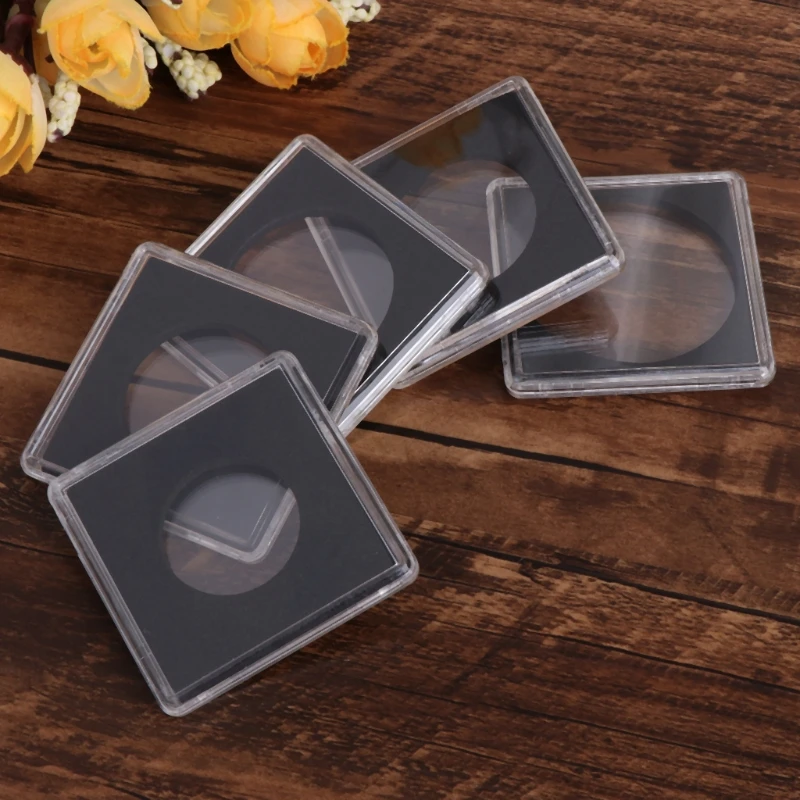 

Coin Box Storage Square Transparent Case Supplies 24.5mm26.5mm29.5mm32.5mm40.5mm Y4QB