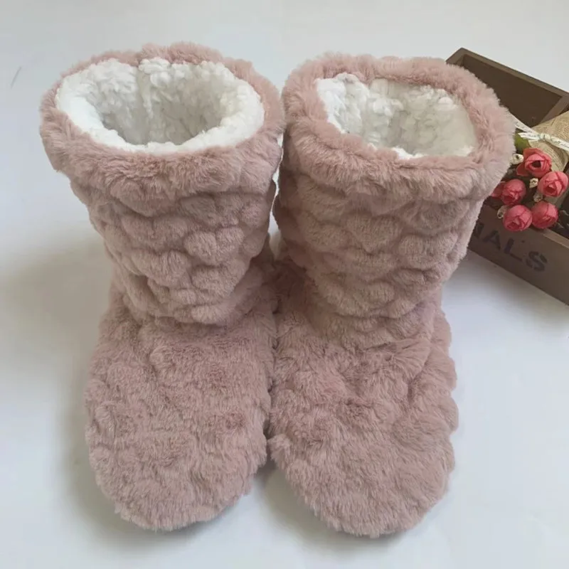 

Winter Fur Slippers Women Warm House Slippers Plush Cotton Indoor Home Soft Shoes Floor Shoes Women