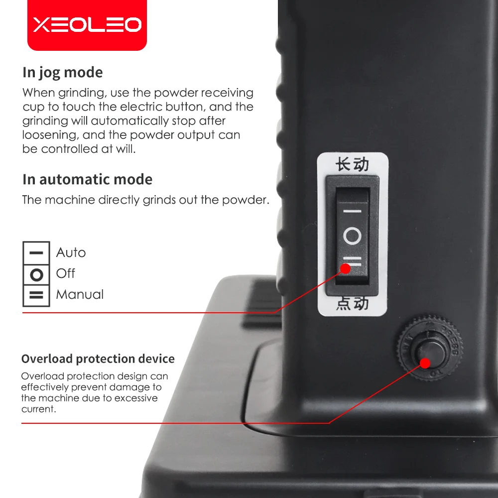 XEOLEO Filter coffee grinder 78mm shark tooth burr grinder 200W coffee bean grind machine 10 step coffee miller coffee maker 5