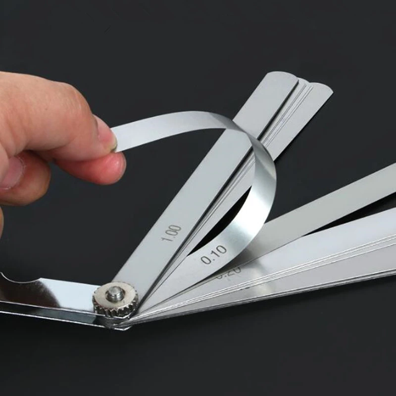 Measurement tools Professional 0.02 to 1mm Thickness 17 Blades Gap Metric Filler Feeler Gauge Measure Tool Measurement tools Professional 0.02 to 1mm Thickness 17 Blades Gap Metric Filler Feeler Gauge Measure Tool