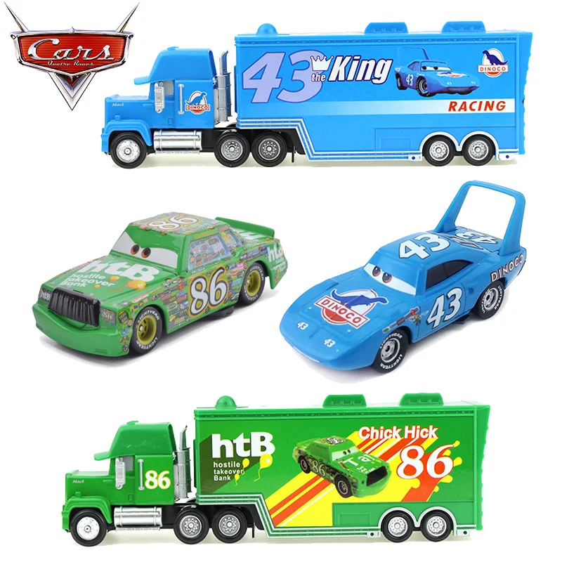 Disney Pixar Cars 2 игрушки для мальчиков транспортные средства молния McQueen HTB Chick Hicks No. 86 и