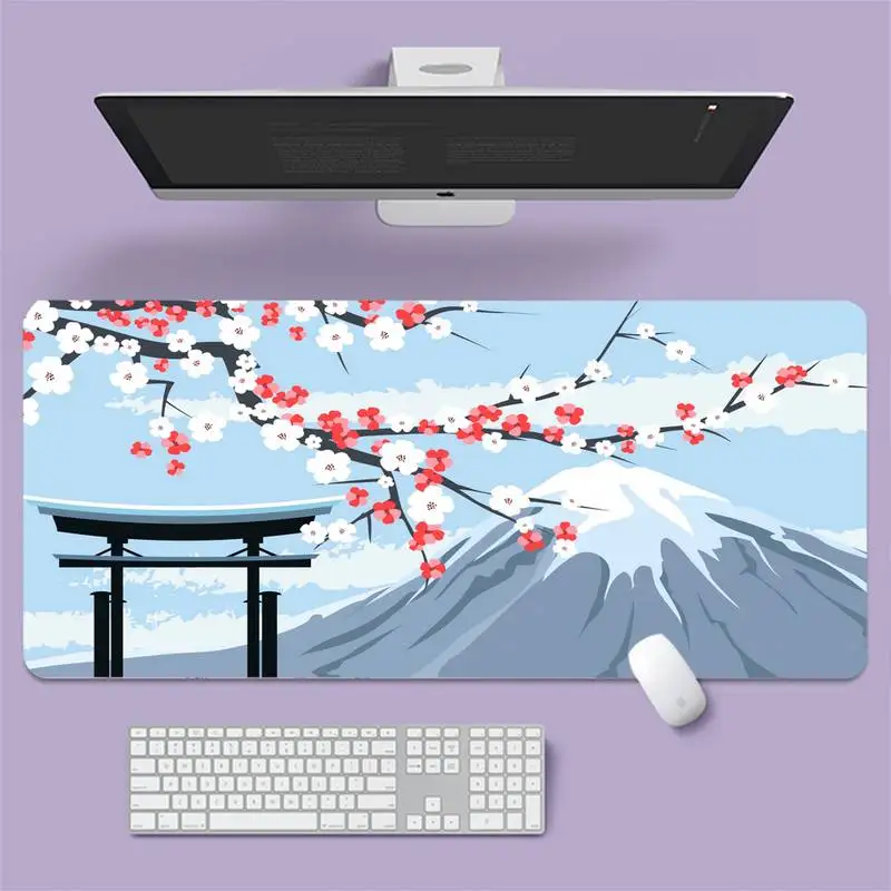 Japanese Pink Cherry Wallpaper Laptop Gaming Mice Mousepad Large XL Non-slip Rubber Office Computer Mouse Pad | Компьютеры и офис