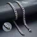 7mm Silver Cuban