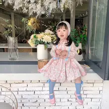 Платье для малышей; праздничное платье принцессы с цветочным рисунком и капюшоном; платье с флисовой подкладкой для малышей; Эксклюзивная одежда для детей