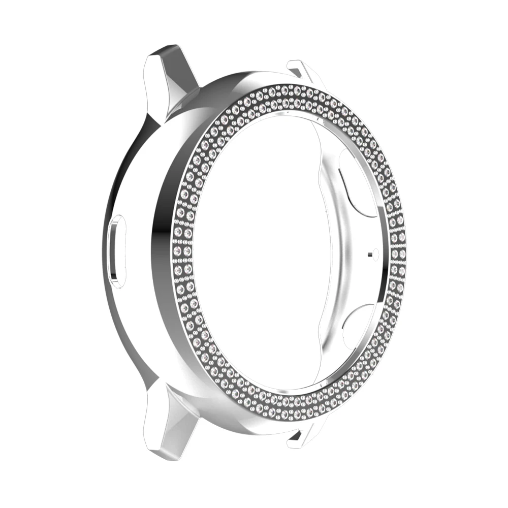 New Stylish Double Row Diamond Thin PC Cover for Samsung Galaxy Watch Active 2 Case 44mm 40mm Active2 New 9 Color PC Case Amphib