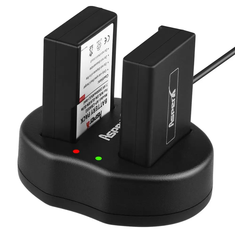 Двойное зарядное устройство USB для Nikon ENEL9 D40 D40X D60 D5000 D3000 2000 мАч|Цифровые