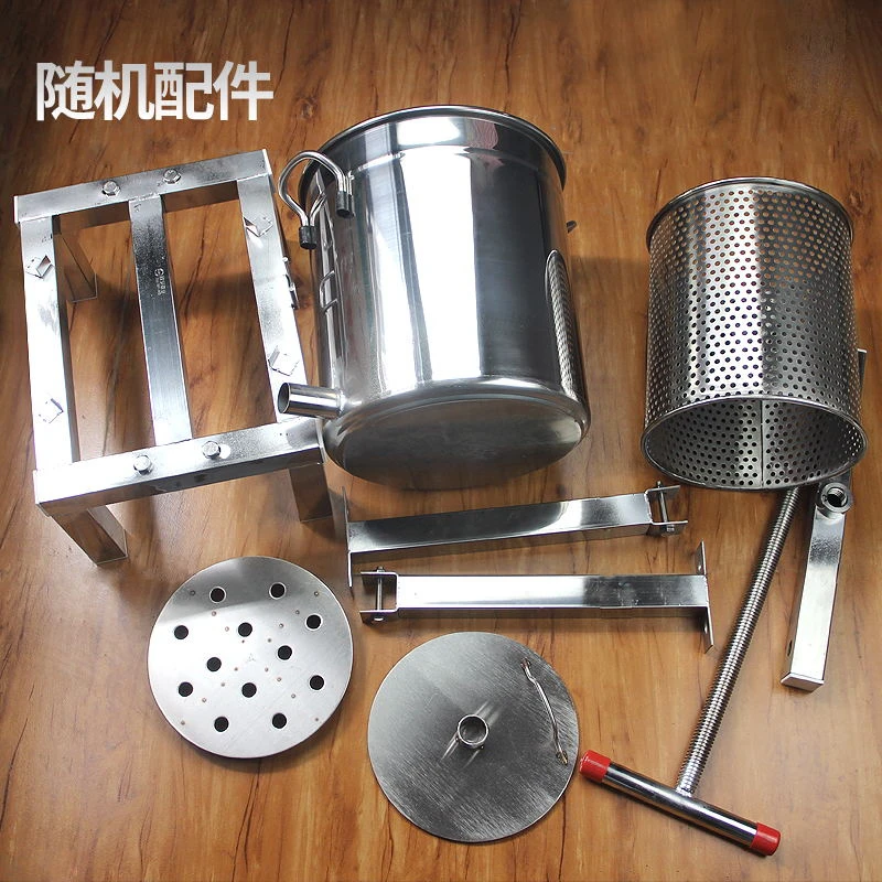 Stainless Steel Honey Presser Fully Enclosed Juicer Household Beehive Honey Sugar Press Machine
