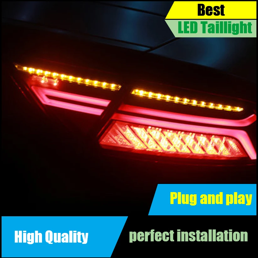  Car Styling For Audi A7 Tail Light Assembly 2011-2016 LED Tail Lights Rear Lamp moving turn signal  - 4000390005115