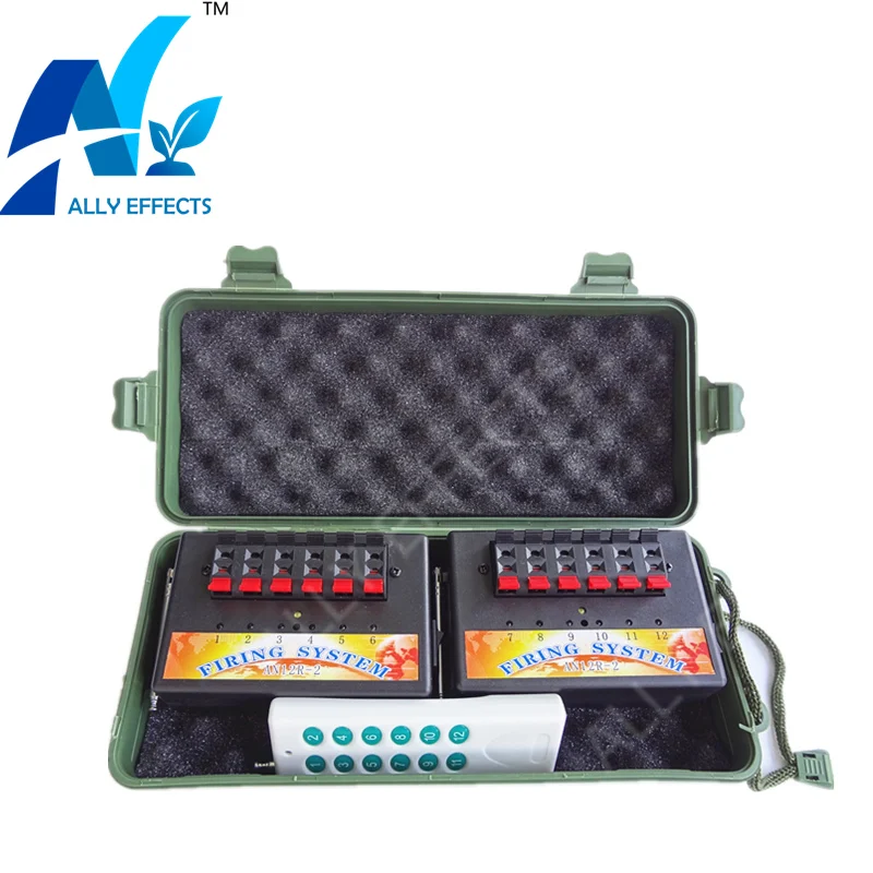 

AN06R-2 12 channel remote control two receiver box disco pyro machine