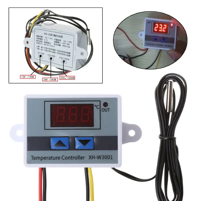 

220V Digital Temperature Controller Pet Reptile Thermostat High-precision Switch Microcomputer Hatching Controller C42