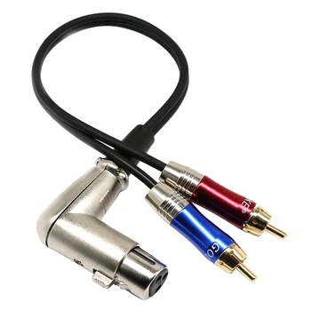 

Audio Adapter Cable, 90 Degree XLR / RCA Microphone Microphone Audio Cable