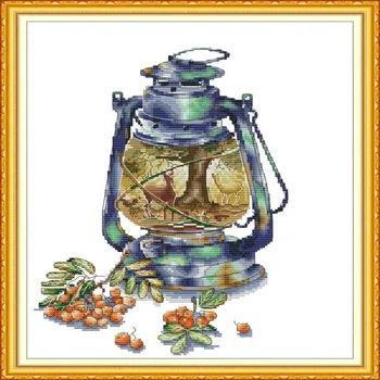 

Cross Stitch Kit Embroidery Needlework Chinese Cross Stitch Autumn impression bead cross stitch Printed Cross Stitch Home Decor
