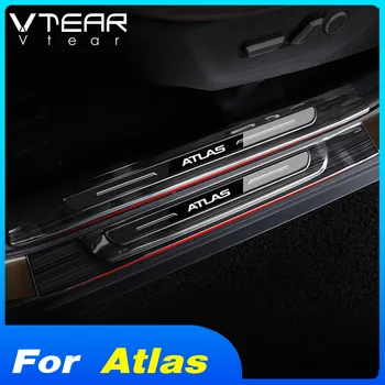 

Vtear car door sill cover trim anti-scuff plate Threshold pedal exterior accessories For Geely Atlas Emgrand NL-3 Proton X70 19