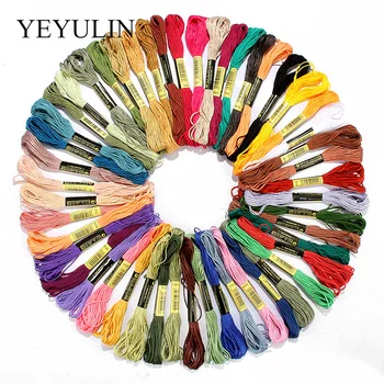 

DIY Craft Jewelry 50/100 Color Rope 3D Embroidery Cross Thread Color 8 Meters Cross-Stitch Needle Art Craft Tool Bracelet Yarn