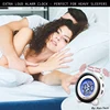 Digital Alarm Clock Time Date Display Twin Bell Very Loud for Heavy Sleepers Dual Alarm Blue Backlight for Teens 2