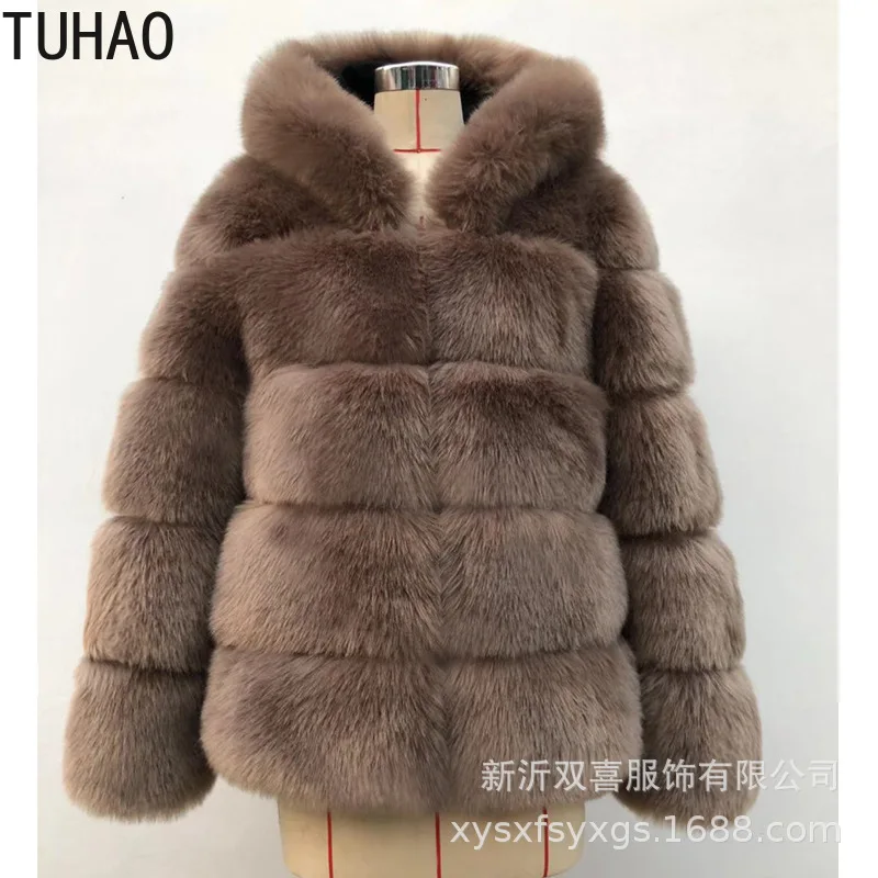 TUHAO зимнее модное женское меховое пальто из искусственного меха пальто размера плюс 3XL 2XL Женская Толстая теплая меховая куртка с длинным рукавом Верхняя одежда WM52