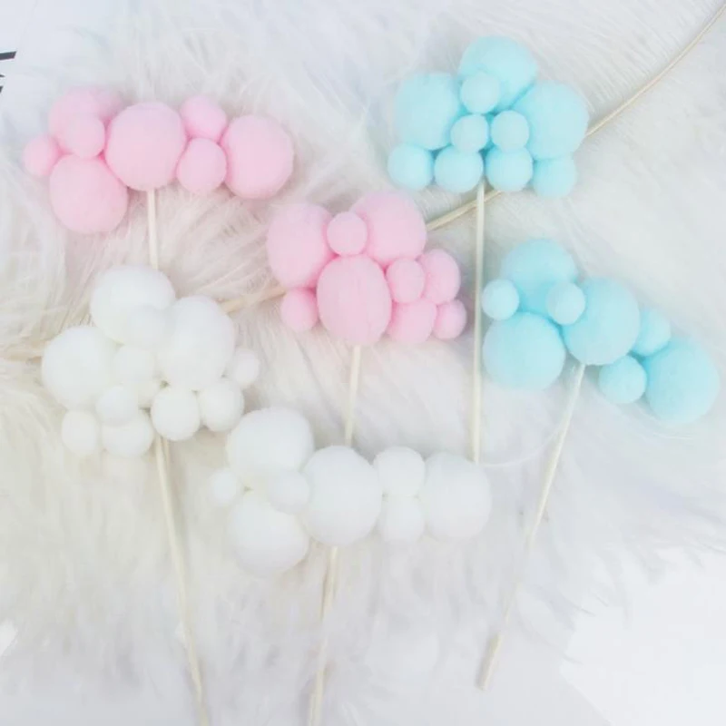 1 шт. мультяшный плюшевый шар облачный торт топперы на капкейки украшения детский