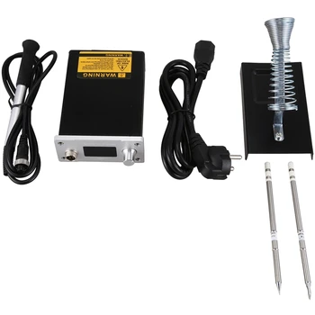 

T12 Soldering Station STC OLED 1.3 Display Adjustable Temperature Digital Electronic with Soldering Tips ,EU Plug