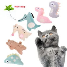 Funny Cat Toy with Catnip Interactive Toys For Cat Plush Teeth Chew Kitten Pillow Bite Playing Soft toys for Indoor Cute Pet Toy