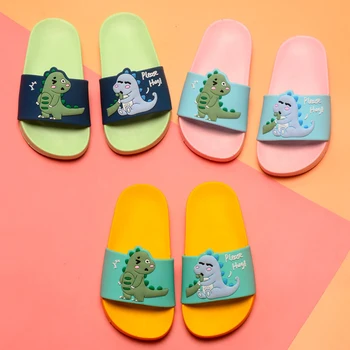 

SIKETU Cute Dinosaur Slippers For 2-6Years Old Boys Girls Summer New Kids Beach Shoes Children Soft Indoor Slippers Sandals Q30