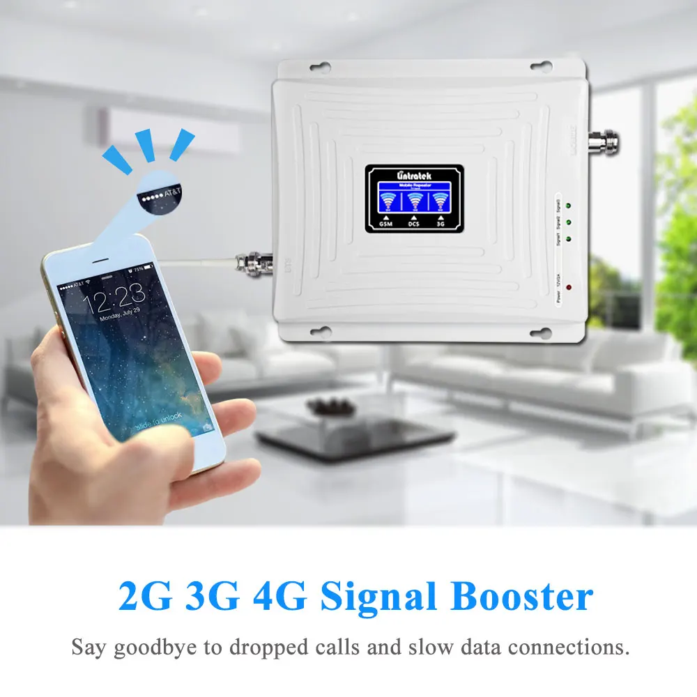 Lintratek трехдиапазонный усилитель сигнала 2G 3g 4G LTE 900 1800 2100 mhz мобильный телефон сотовый повторитель GSM сигнала усилитель WCDMA