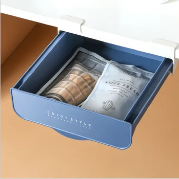 

Creative Punch-free Hidden Under-table Storage Box Desk Drawer Storage Cabinet Partition Kitchen Cabinet Pull-out Storage Box